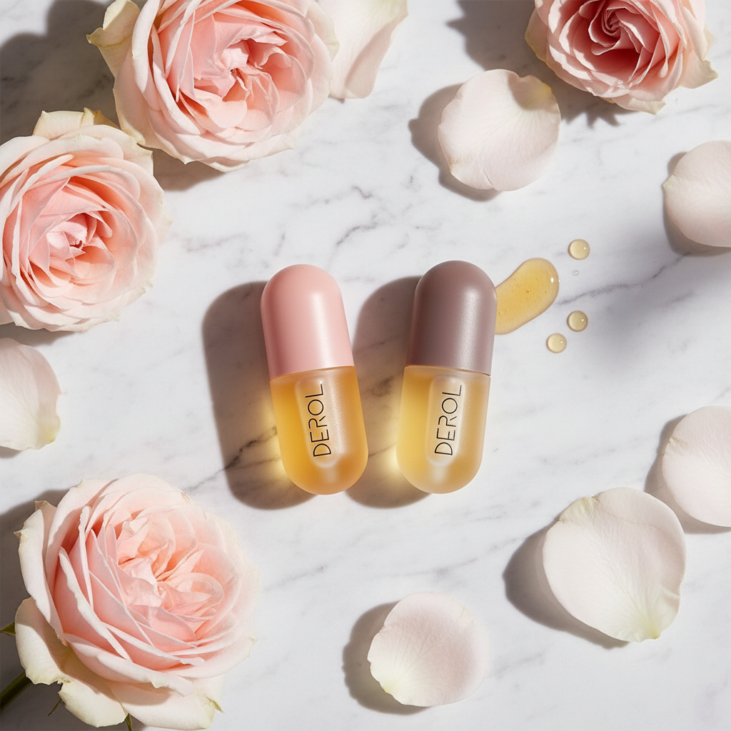DEROL Flatlay with Flowers